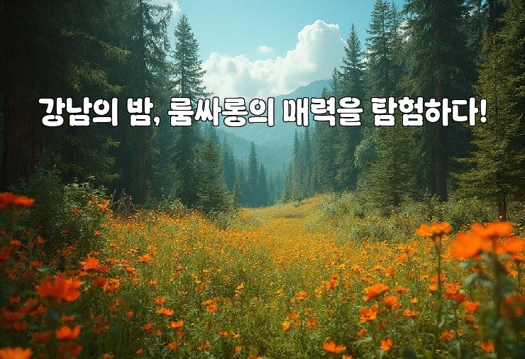 강남의 밤, 룸싸롱의 매력을 탐험하다!